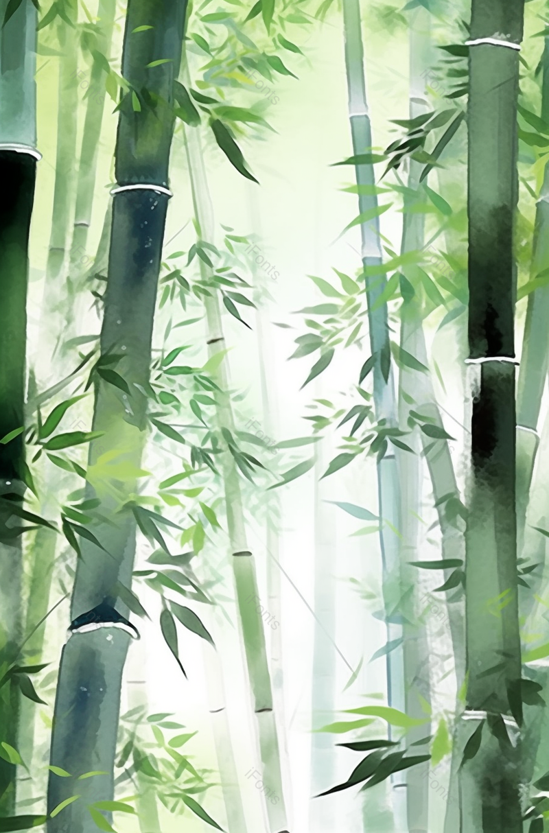 国风竹林竹叶植物,插画/手绘图,插画/手绘图库,插画/手绘图下载,插画/手绘